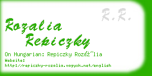 rozalia repiczky business card